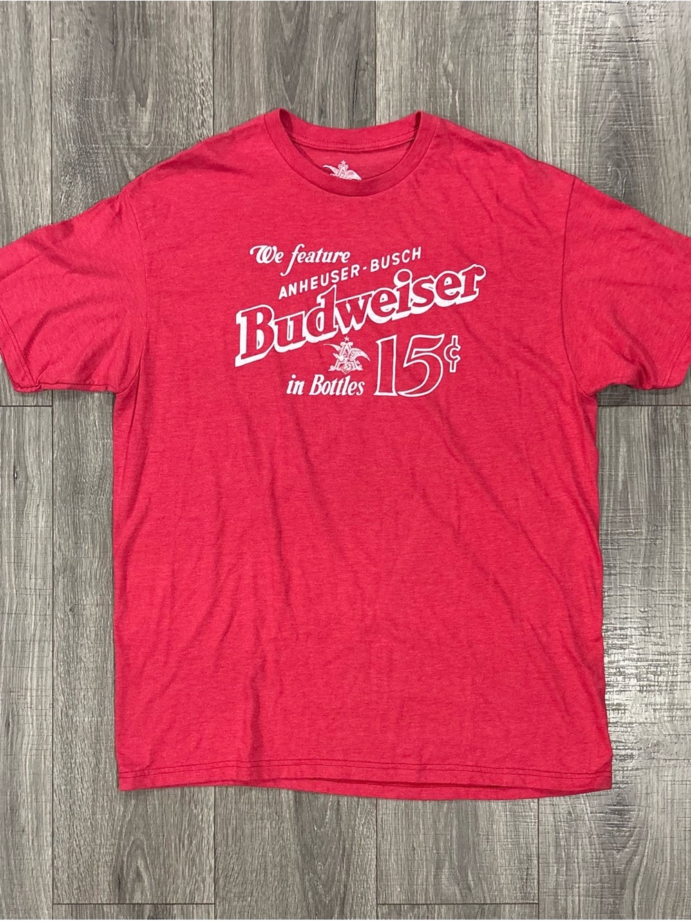 Budweiser 2017 Retro Beer Graphic T-Shirt Red XL Anheuser-Busch